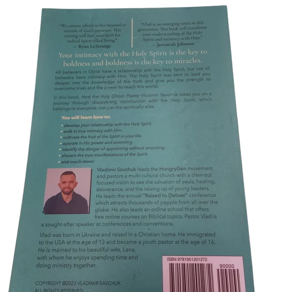 Vladimir Savchuk 'Host the Holy Ghost' Book - Teal and White - Picture 2 of 3
